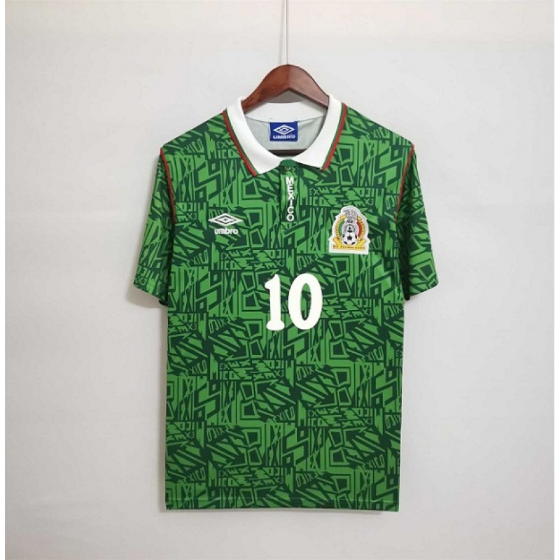 Mexico 1994 World Cup Home Green Soccer Jersey